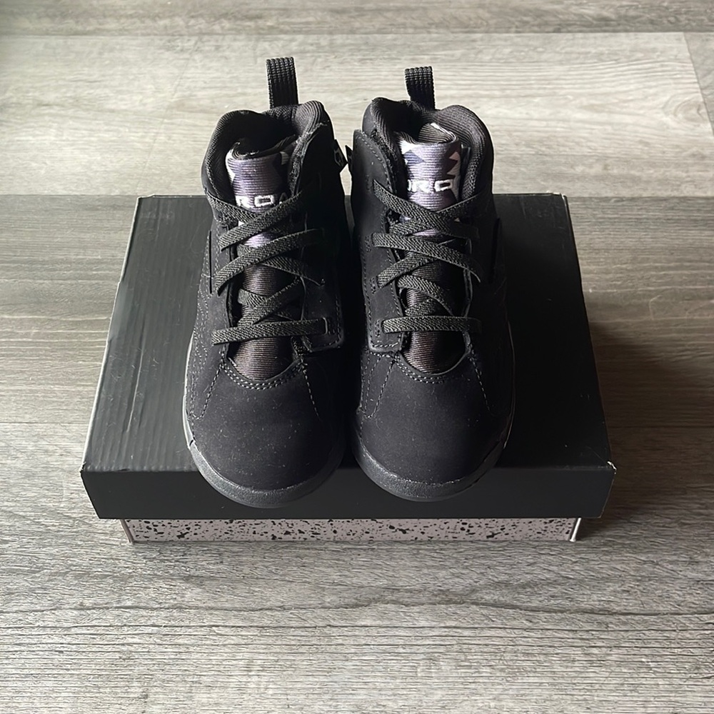 Jordan MVP Black/ Royal Blue  “Easy On” Velcro Toddler Size 10C